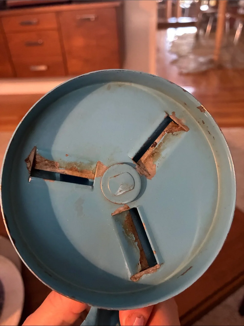 Cast Iron Green Bean Slicer Spong's Bean Slicer No632 Orig. Papers French Blue